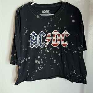 AC/DC Cropped Tshirt Size Large